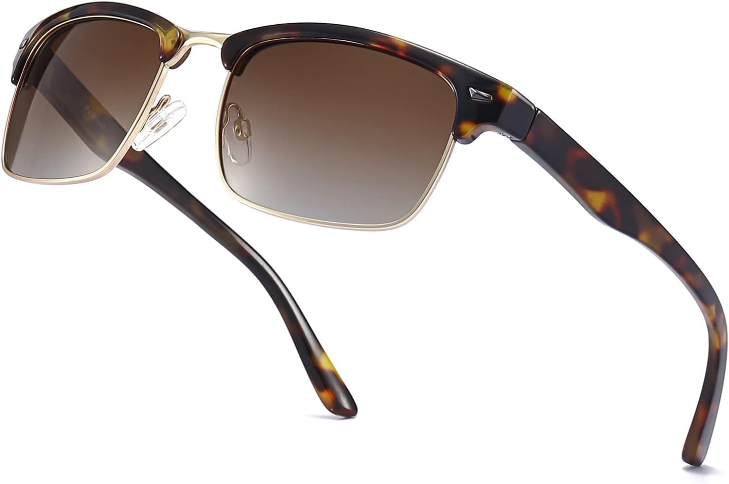 Dollger Polarized Sunglasses Men Half Frame Square Semi-Rimless Driving Sun Glasses Shades for Men UV400 Protection