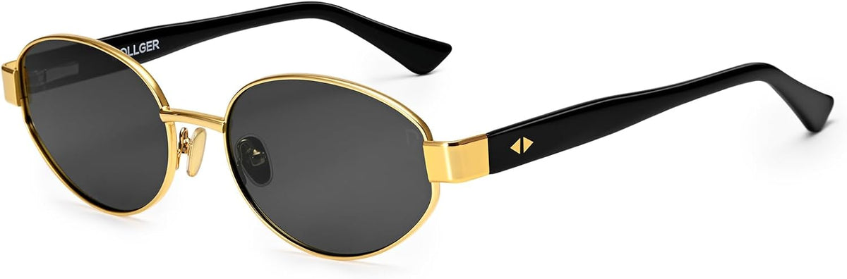 Dollger Polarized Oval Sunglasses for Women Trendy Small Gold Frame Retro Sunglasses Designer Shades UV400 Protection