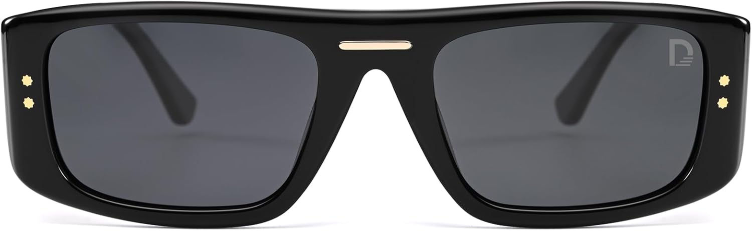 Narrow square Men Polarized Sunglasses rectangular Women retro Sun Glasses D1240306