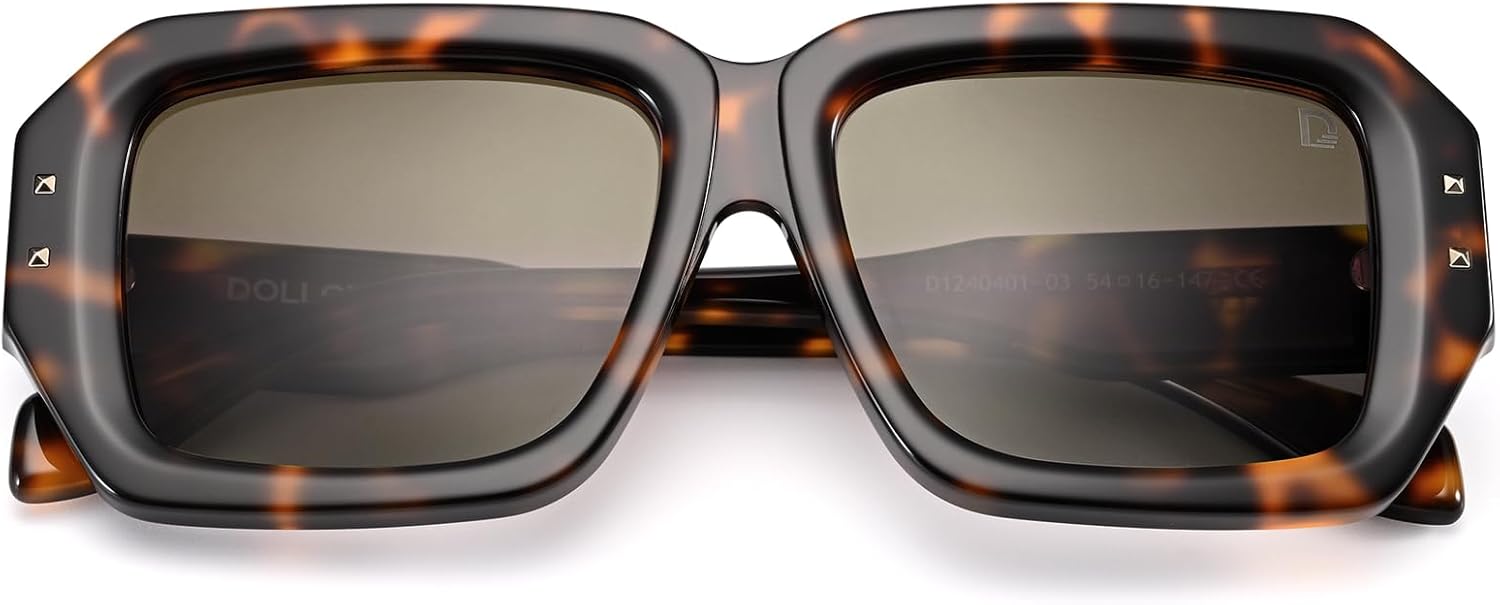 Retro Oversized Square Polarized Sunglasses for Men and Women – Fashion UV Protection Shades D1240401