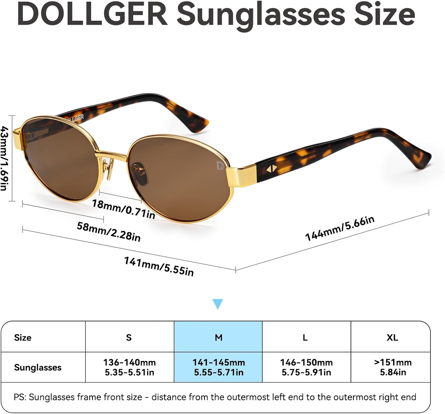 Dollger Polarized Oval Sunglasses for Women Trendy Small Gold Frame Retro Sunglasses Designer Shades UV400 Protection