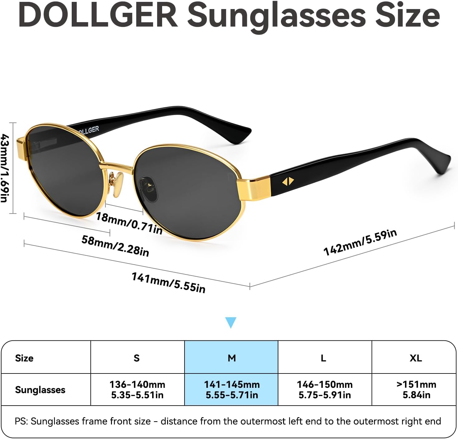 Dollger Polarized Oval Sunglasses for Women Trendy Small Gold Frame Retro Sunglasses Designer Shades UV400 Protection